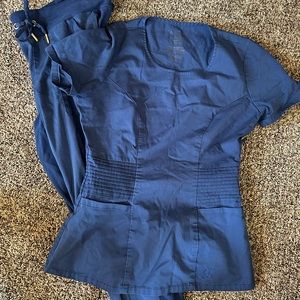 Jaanuu xs navy blue scrub set